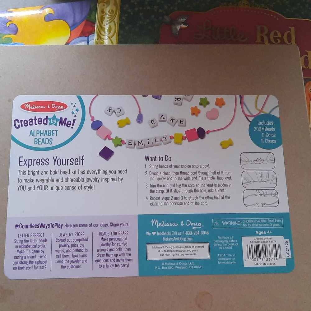 Alphabet Beads, for girls